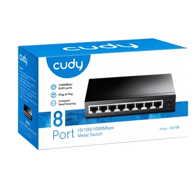 8 PORT 10/100/1000Mbps DESKTOP SWITCH GS108