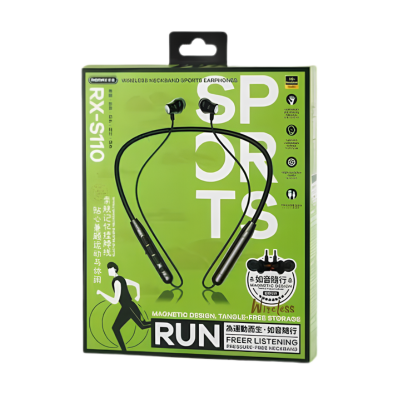 GREEN RUNNING WIRED EARPHONES RX- S110