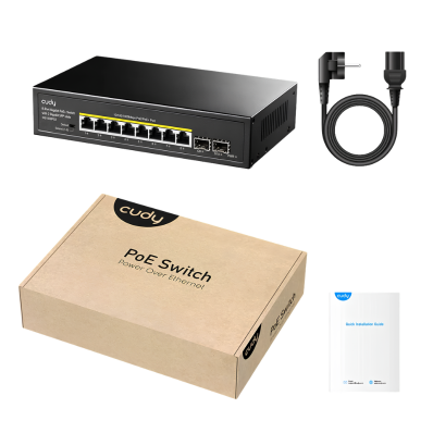 8 PORT GIGABIT PoE + SWITCH WITH 2 GIGABIT SFP PORTS GS1008PS2 2