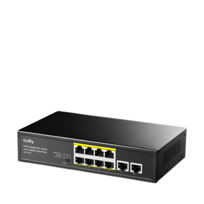 8 PORT GIGABIT PoE + SWITCH WITH 2 GIGABIT UPLINK PORTS GS1010P 3