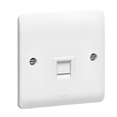 DATA SOCKET SINGLE RJ45 CAT6 WHITE